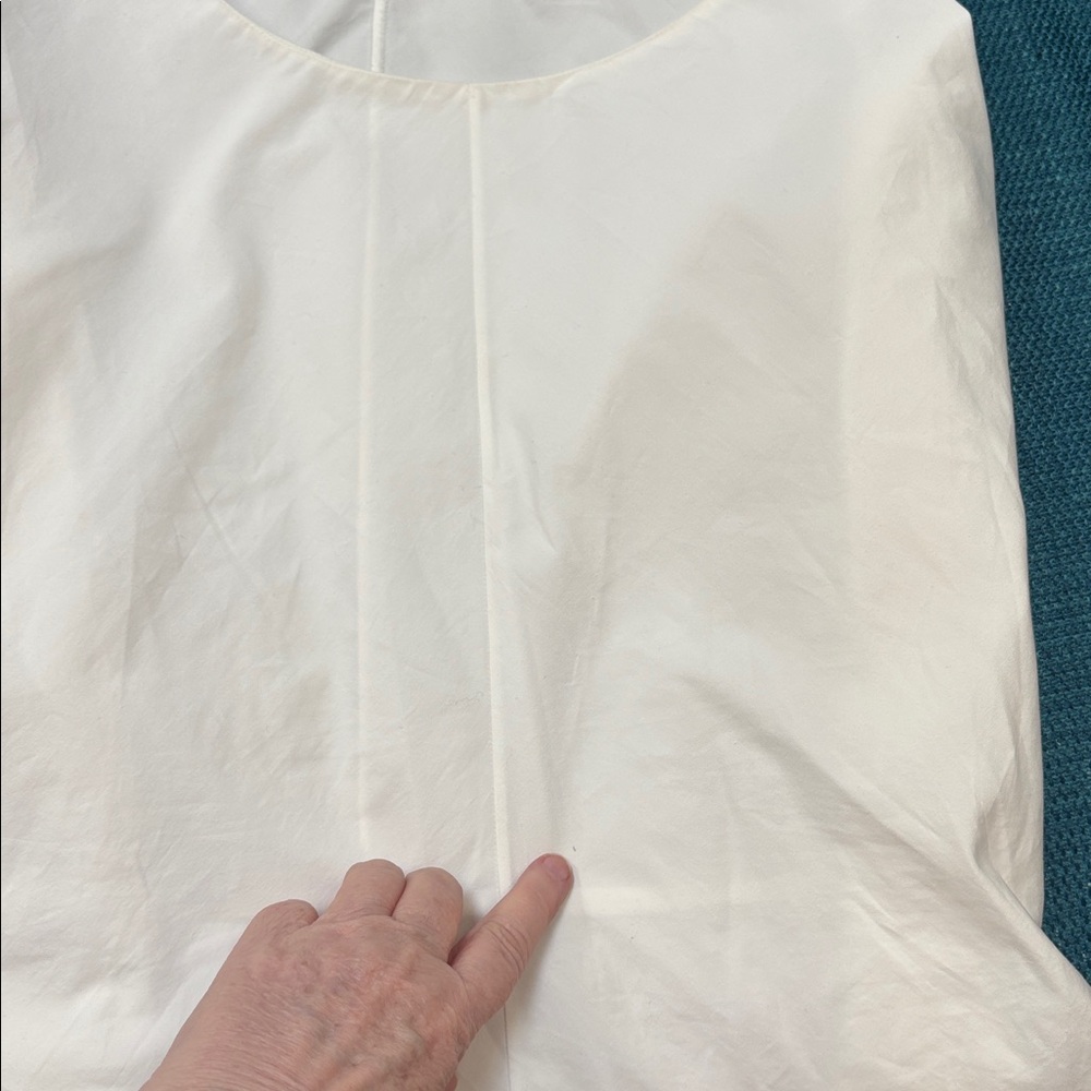 THE ROW White Belted Women's Blouse Cotton Elastane - Picture 10 of 10